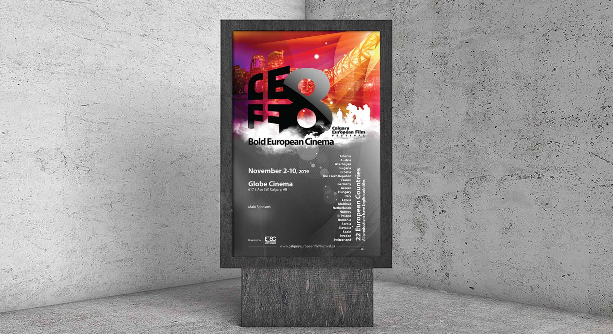 Calgary European Film Festival, CEFF, poster, design